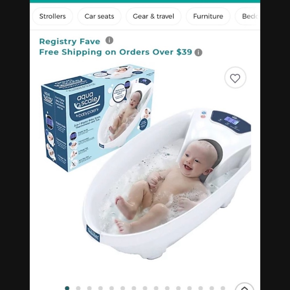 Baby Patent Aqua Scale 3-in-1 Digital Scale Water Thermometer and Infant Tub